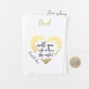 Greeting scratch & reveal card : Will you walk me down the Aisle