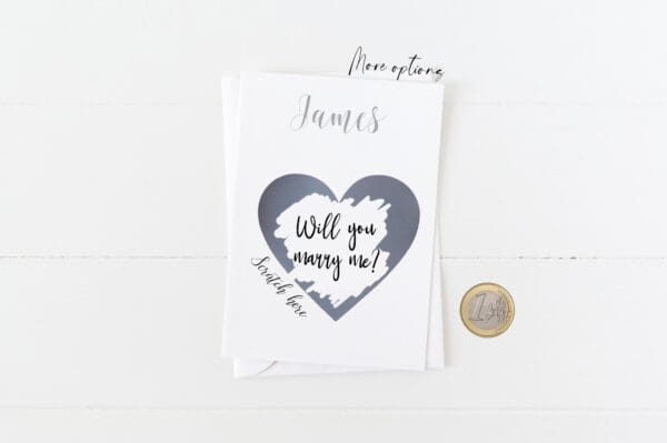 Greeting scratch & reveal card : Will You Marry Me - Image 5