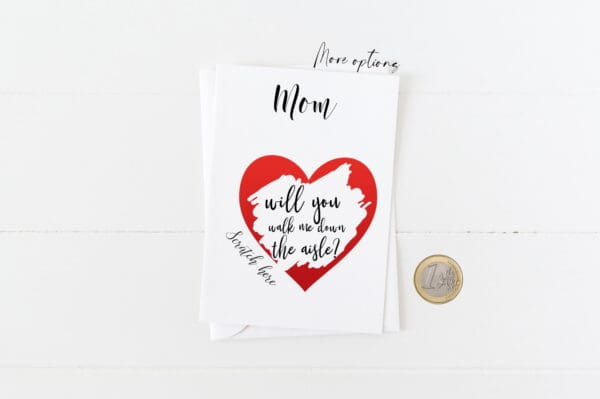 Greeting scratch & reveal card : Will you walk me down the Aisle - Image 4