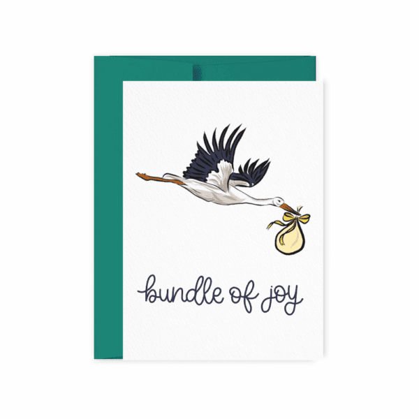 Bundle Of Joy Stork New Baby Card - Image 2