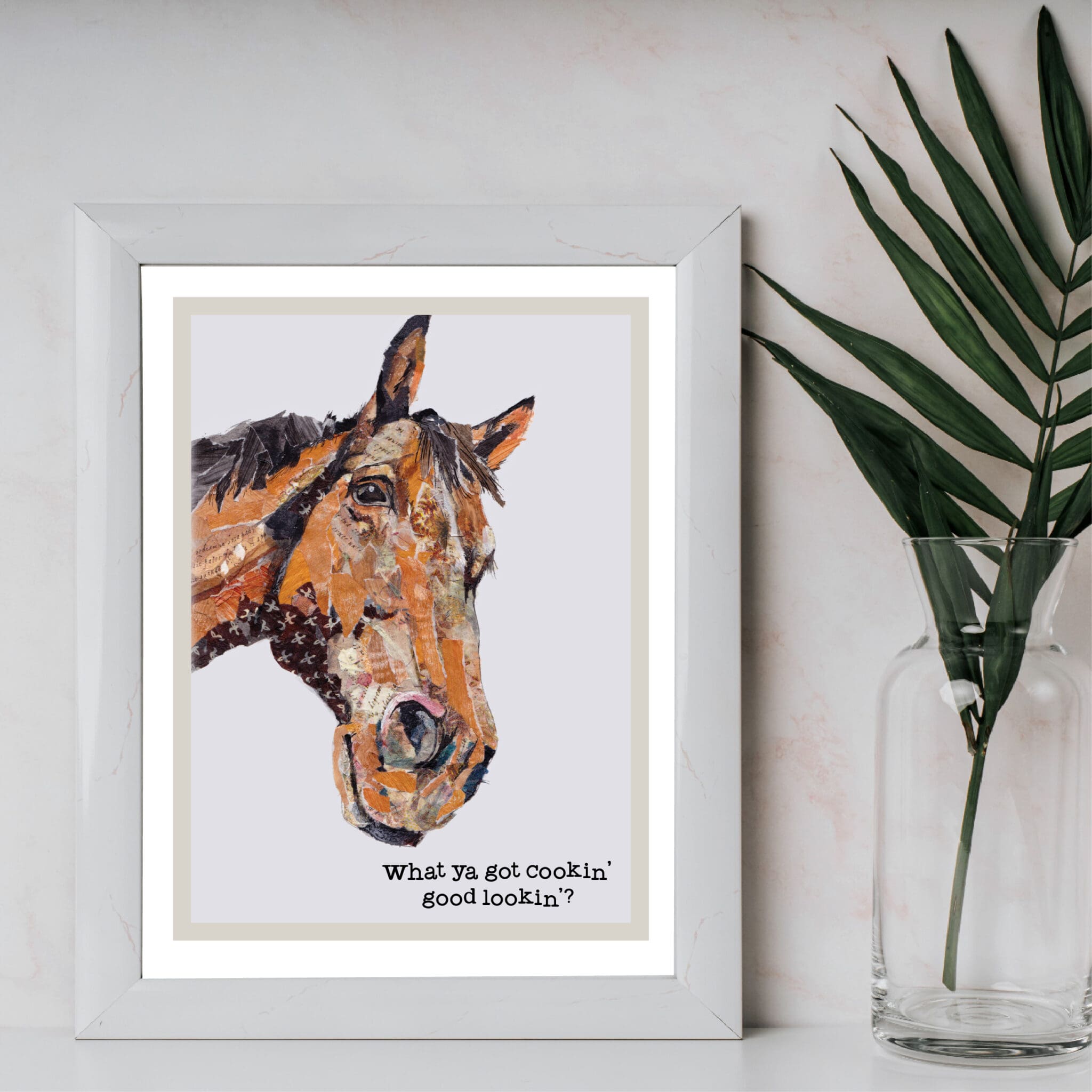 Funny Horse Kitchen Wall Art Print
