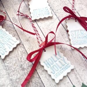 Christmas message handmade tree decorations. Christmas tree ornament's