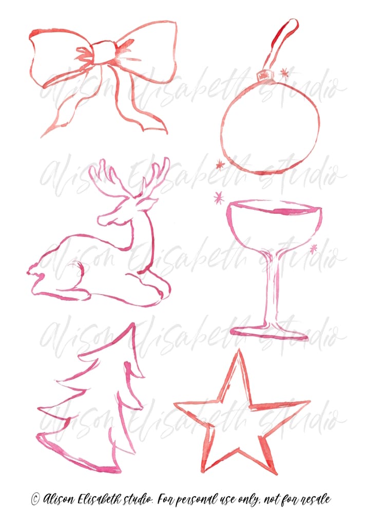 Christmas party Name place cards - Digital download - Image 3