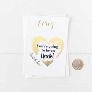 Greeting scratch & reveal card : You're going to be an Auntie, Uncle