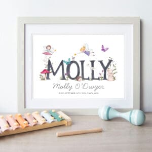 Fairy Themed Personalised Name Print