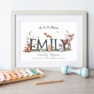 Unisex Irish Language Christening Print