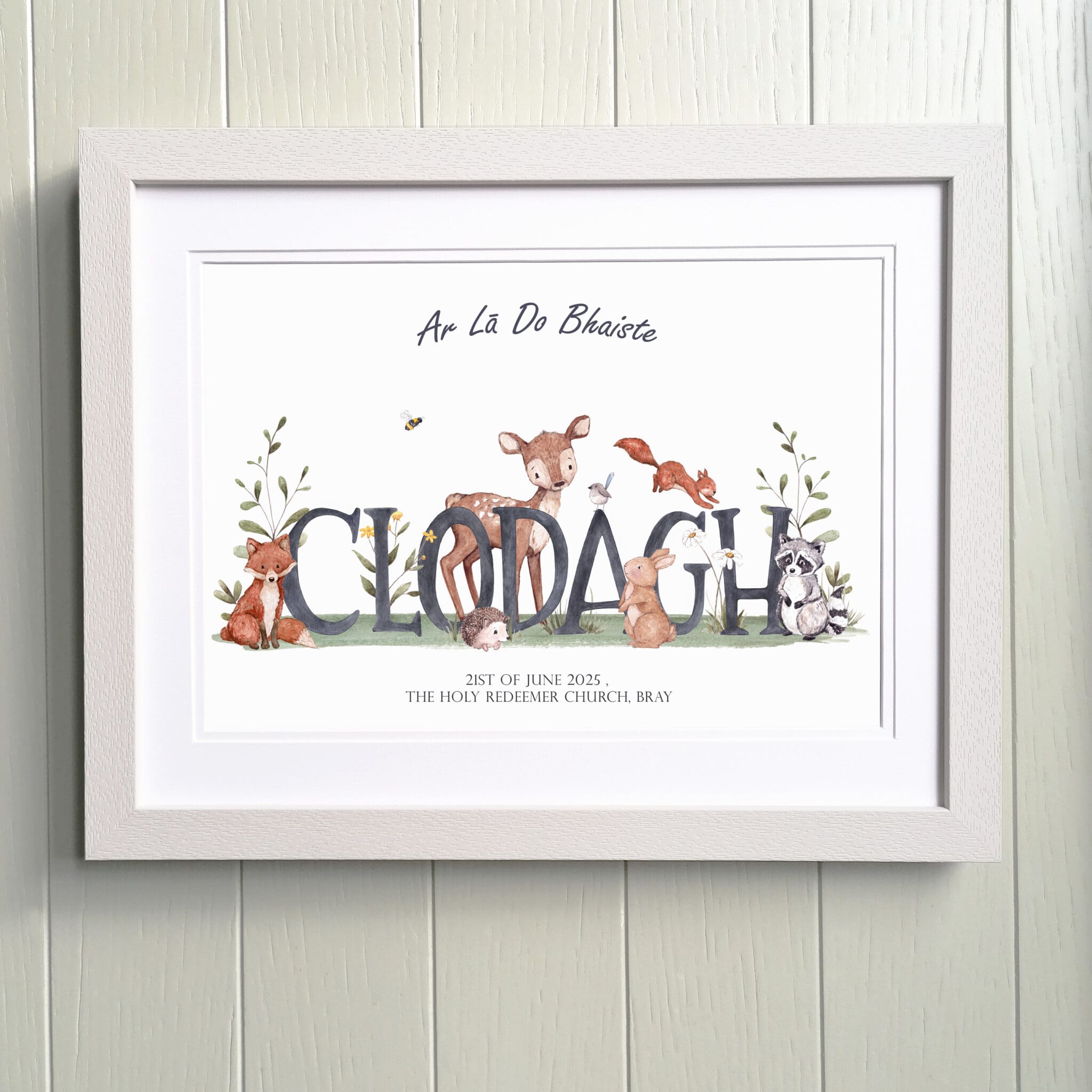 Unisex Irish Language Christening Print - Image 6