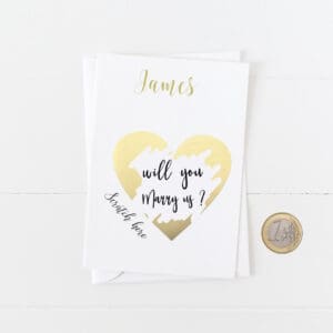 Greeting scratch & reveal card : Will You Be Our Officiant , Marry Us