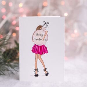 Greeting Christmas cards : Christmas giant bauble