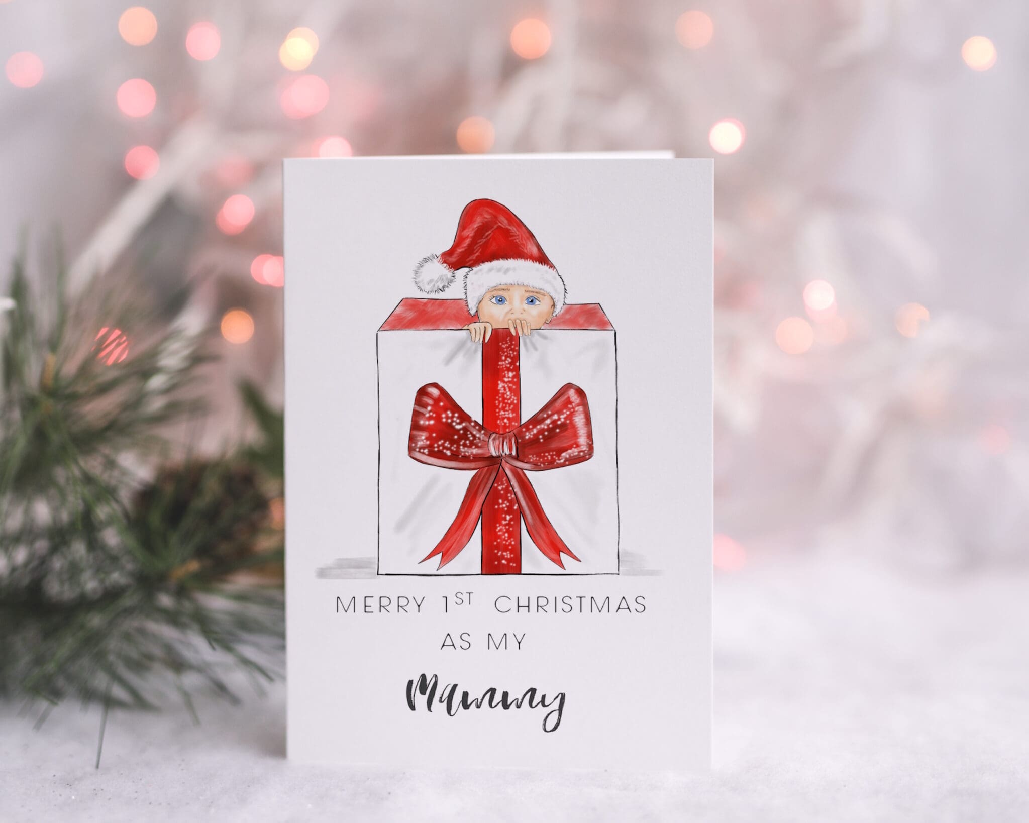 Greeting card : Christmas Card for first time Mother or Father From Baby