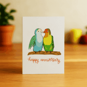 Happy Anniversary Love Birds Card