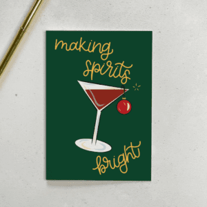 Making Spirits Bright Cocktail Christmas Card