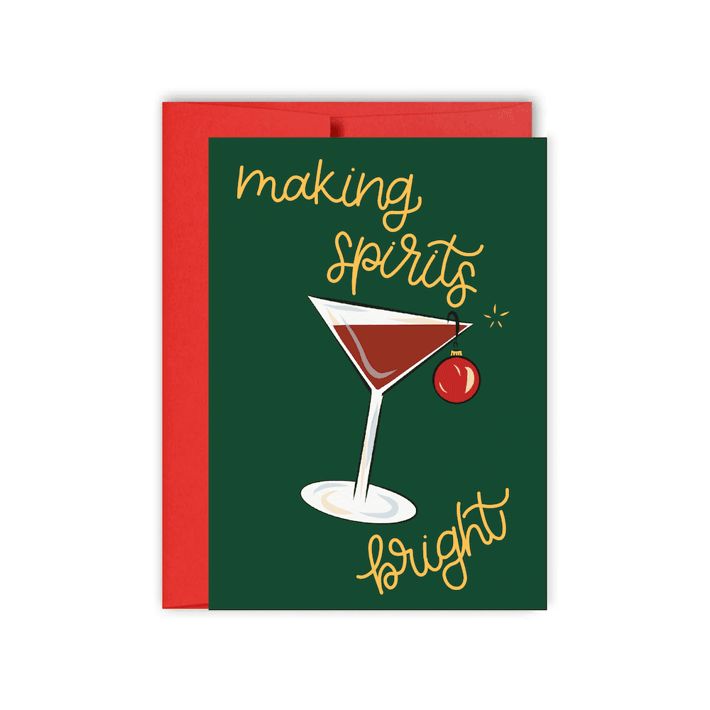 Making Spirits Bright Cocktail Christmas Card - Image 3