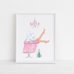 Art print - Champagne Bath