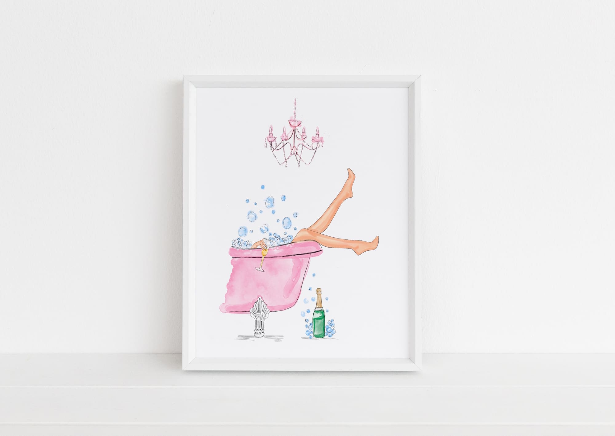 Art print - Champagne Bath
