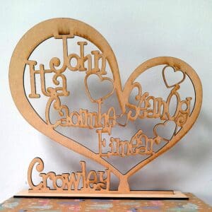 Personalised Wooden Family Heart