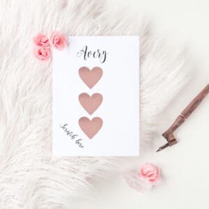 Greeting Card : I love you , scratch reveal card